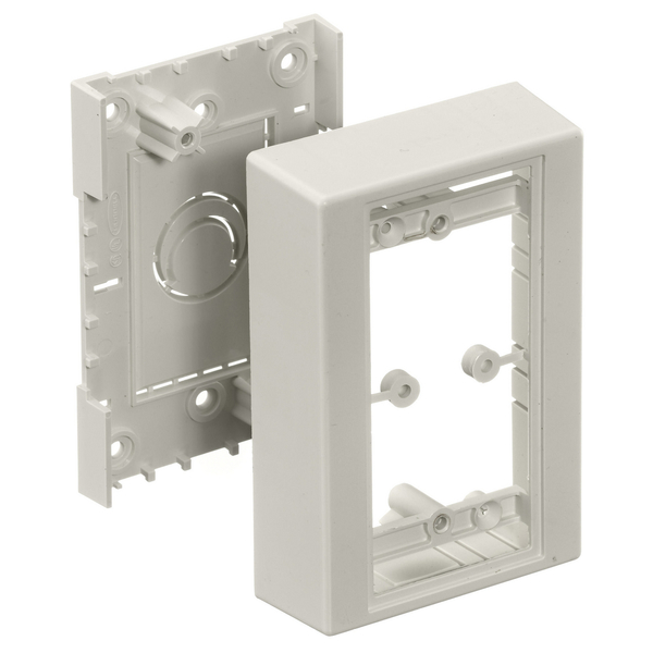 Hubbell Wiring Device-Kellems Hubbell POLYTRAK Single Gang Station Mounting Box - 1-gang - Office White PDB12LP